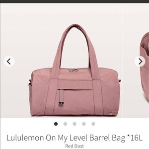 Lululemon on my level barrel duffle bag